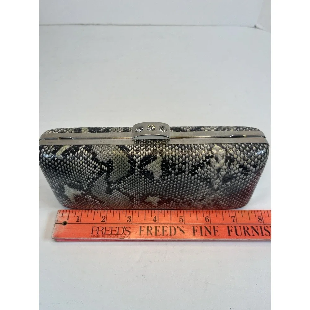 Women's Faux Leather Snakeskin Envelope Clutch Bag Convertible‎ Shoulder Strap